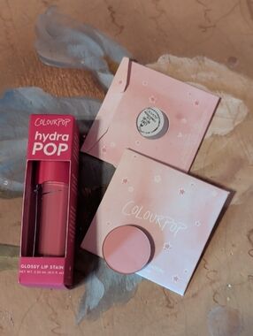 NEW ColourPop Pink Glossy Hydra POP Lip Stain & Eye Duo Mantra & Say I Do